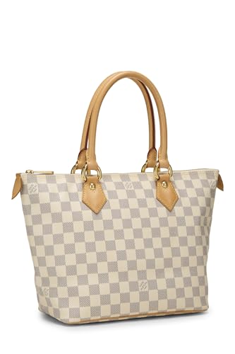 Louis Vuitton, Pre-Loved Damier Azur Saleya PM, Blanco