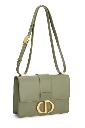 Dior, Bolso caja 30 Montaigne de piel de becerro verde Pre-Loved, Verde