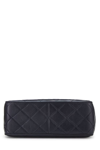 CHANEL, Pre-Loved Navy Quilted Lambskin Square Flap Medium, Navy