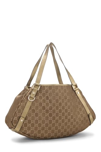 Gucci, Tote grande Abbey GG de lúrex dorado Pre-Loved, Dorado