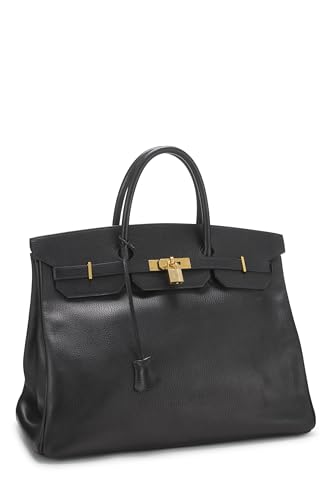 Hermès, Pre-Loved Black Ardennes Birkin 40, Black