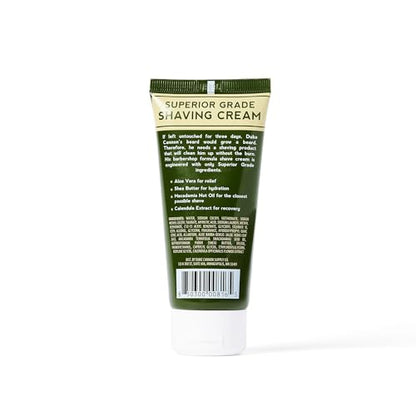 Crème à raser de qualité supérieure Duke Cannon - Formule Barbershop avec aloe vera, beurre de karité, huile de noix de macadamia (2 onces)