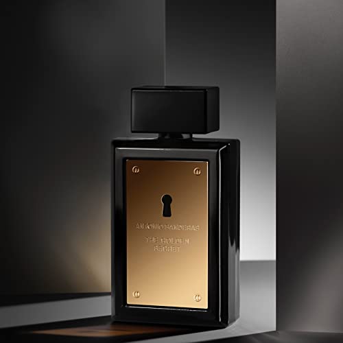 Parfums Antonio Banderas - The Golden Secret - Eau de Toilette Spray pour Homme - Longue Durée - Parfum Masculin, Décontracté et Élégant - Notes Menthe, Pomme et Épicées - Idéal pour la Journée - 3,4 Fl Oz