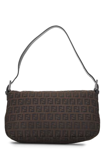 Fendi, Bolso de hombro pequeño Pre-Loved Brown Zucchino, Marrón