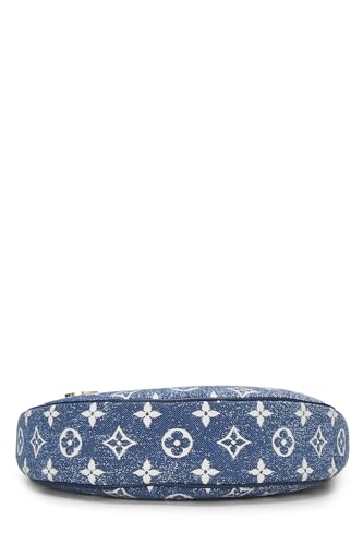 Louis Vuitton, sac à bandoulière en denim monogrammé bleu d'occasion, bleu