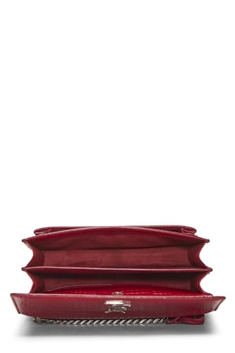 Yves Saint Laurent, Pre-Loved Red Embossed Leather Sunset Medium, Red