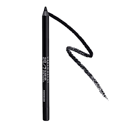 Crayon eye-liner waterproof 24/7 Glide-On d'URBAN DECAY (Perversion - Blackest Black Matte), anti-bavures, anti-transfert, eye-liner coloré longue tenue, vitamine E hydratante, sans cruauté envers les animaux - 0,04 oz