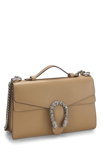 Gucci, sac à bandoulière Dionysus en cuir beige d'occasion, petit modèle, marron