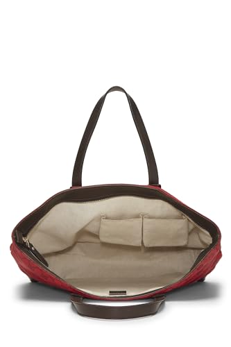 Gucci, Pre-Loved Red GG Canvas Loop Tote Large, Red