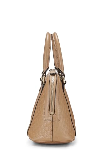 Gucci, Bolso mini Nice Dome de cuero Microguccissima beige Pre-Loved, Beige