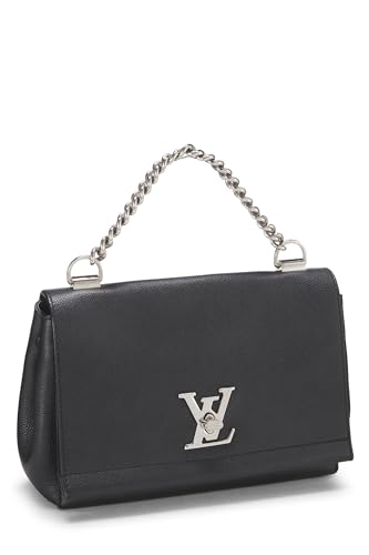 Louis Vuitton, Pre-Loved Black Leather Lockme BB, Black