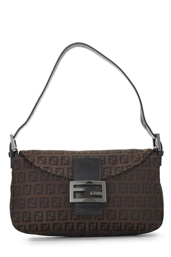 Fendi, Bolso de hombro pequeño Pre-Loved Brown Zucchino, Marrón