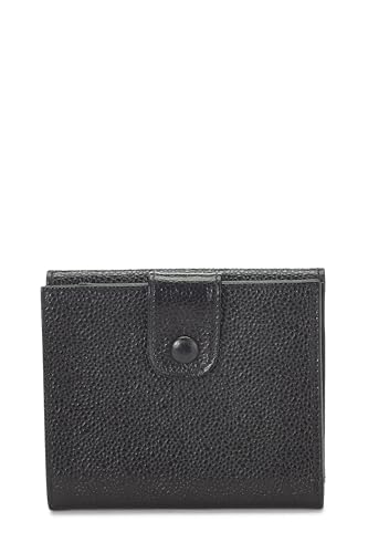 Chanel, Pre-Loved Black Caviar Timeless 'CC' Compact Wallet, Black