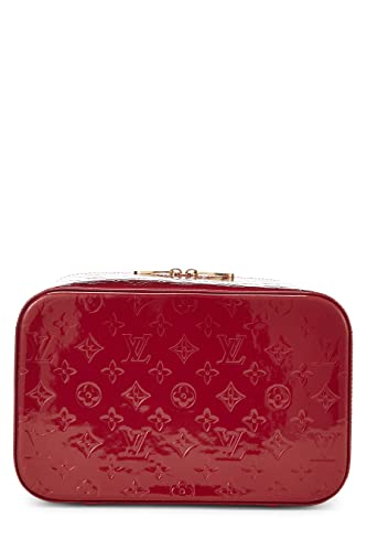 Louis Vuitton, Pre-Loved Red Monogram Vernis Vanity GM, Red