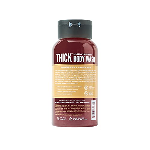 Gel de baño de alta viscosidad para hombres THICK de Duke Cannon Supply Co., con aroma a Old Glory, en paquete múltiple: ingredientes de primera calidad, espesantes de origen vegetal, espuma superior, exfoliante natural, 17,5 onzas líquidas (paquete de 3)