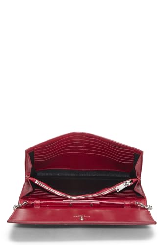 Yves Saint Laurent, Pre-Loved Red Embossed Kate Wallet On Chain (WOC), Red