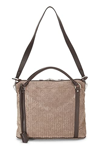 Louis Vuitton, Pre-Loved Brown Monogram Suede Antheia Ixia PM, Grey