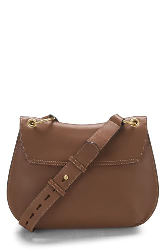 Gucci, sac à bandoulière GG Animalier Marmont en cuir marron d'occasion, marron