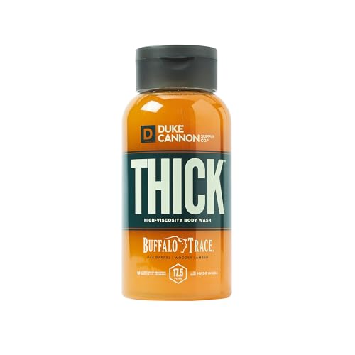 Duke Cannon Supply Co. THICK Gel douche haute viscosité pour hommes THICK IN A BOX Lot de 4 - Ingrédients de première qualité, épaississants à base de plantes, mousse supérieure, exfoliant naturel, 17,5 fl oz (lot de 4)