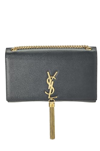 Yves Saint Laurent, Kate Tassel Medium en cuir grainé vert d'occasion, vert