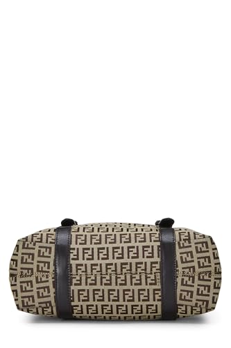 Fendi, sac à main en toile marron Zucchino d'occasion, marron