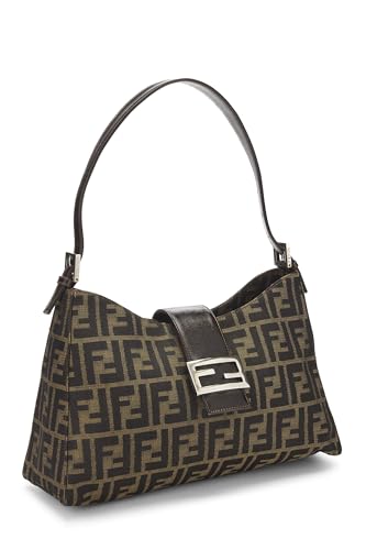 Fendi, sac à bandoulière en toile marron Zucca d'occasion, marron