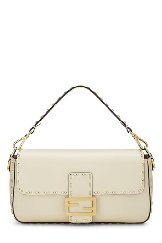 Fendi, Baguette convertible mediano Selleria beige Pre-Loved, Beige