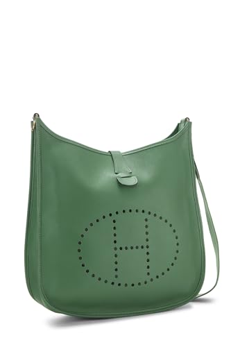 Hermès, Pre-Loved Green Courchevel Evelyne I GM, Vert