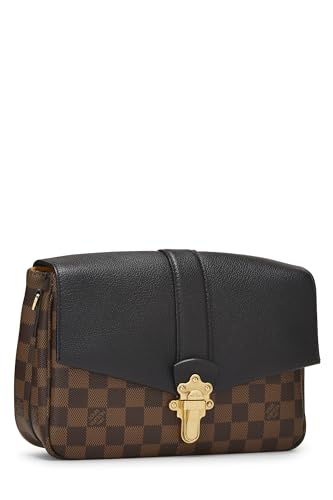 Louis Vuitton, Bandolera Damier Ebene Clapton negra pre-Loved, Negro