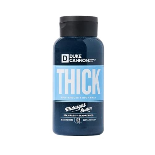 Duke Cannon Supply Co. THICK Gel douche haute viscosité pour hommes THICK IN A BOX Lot de 4 - Ingrédients de première qualité, épaississants à base de plantes, mousse supérieure, exfoliant naturel, 17,5 fl oz (lot de 4)