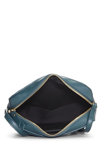 Yves Saint Laurent, sac photo Lou en cuir de veau matelassé vert d'occasion, vert