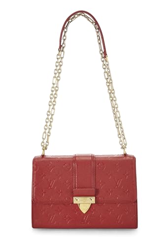 Louis Vuitton, Pre-Loved Cherry Monogram Empreinte Saint Sulpice PM, Rojo