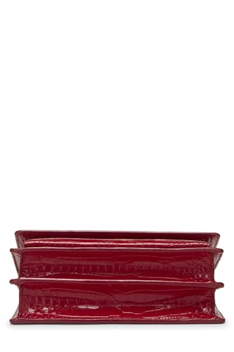 Yves Saint Laurent, Sunset Medium en cuir gaufré rouge d'occasion, rouge