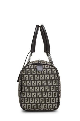 Fendi, sac Forever Boston Small en toile marron zucchino d'occasion, marron