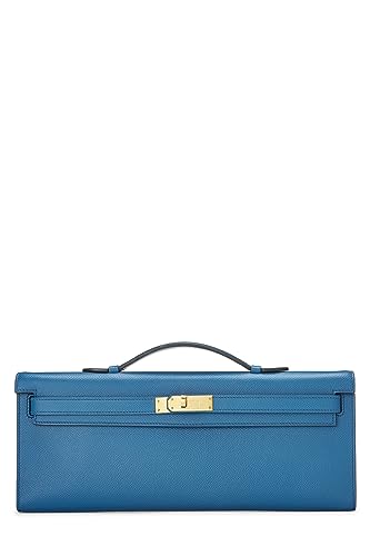 Hermès, montre Kelly Cut Epsom Izmir bleue d'occasion, Izmir bleue