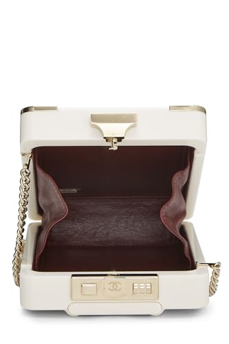 Chanel, Pre-Loved Patent Leather & Perspex Evening In The Air 'CC' Trolley Minaudière Chain Clutch, Multi