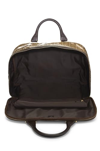 Fendi, Grand sac bowling en toile enduite marron d'occasion, marron