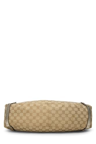 Gucci, sac fourre-tout Abbey en toile GG d'origine, doré, d'occasion