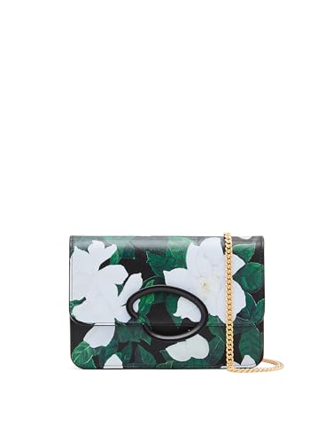 Oscar de la Renta, Gardenia Imprimé O Pochette, Noir Multi