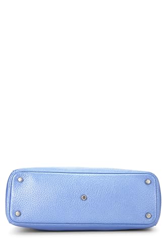 Dior, Pre-Loved Blue Metallic Leather Diorissimo Medium, Blue