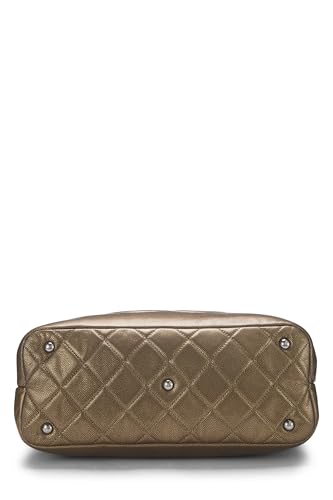 Chanel, Bolso de mano grande Pre-Loved Gold Caviar Timeless 'CC', dorado