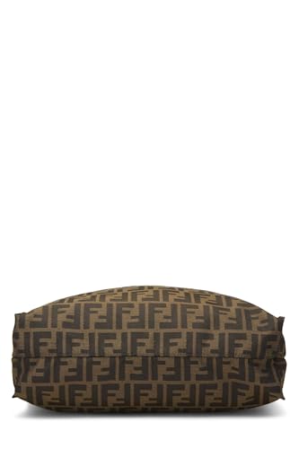 Fendi, sac fourre-tout vertical en toile marron Zucca de taille moyenne, d'occasion, marron