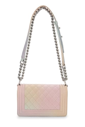 Chanel, Pre-Loved Rainbow Quilted Caviar Boy Bag Small, Multi