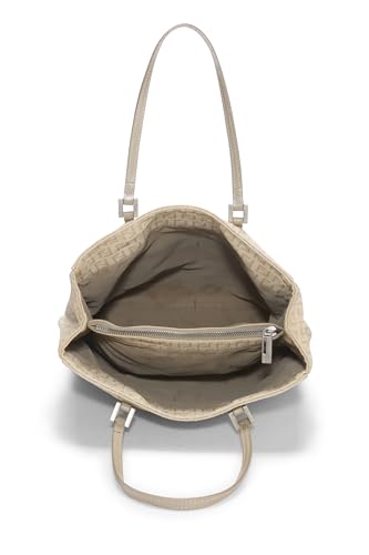 Fendi, sac fourre-tout vertical en toile beige Zucchino, petit modèle, beige