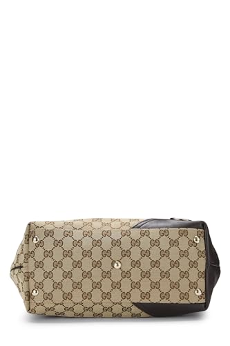 Gucci, sac fourre-tout Britt en toile GG marron d'occasion, marron