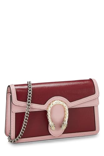 Gucci, Pre-Loved Pink Leather Dionysus Shoulder Bag Super Mini, Multi