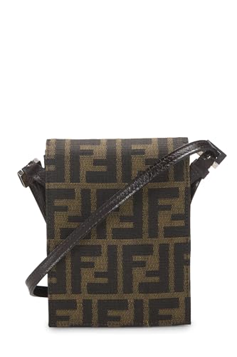 Fendi, Mini sac à bandoulière en forme de dôme en toile Zucca marron pré-aimé, Marron