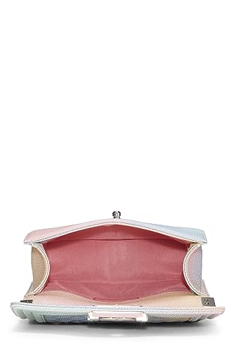 Chanel, Pre-Loved Rainbow Quilted Caviar Boy Bag Small, Pink