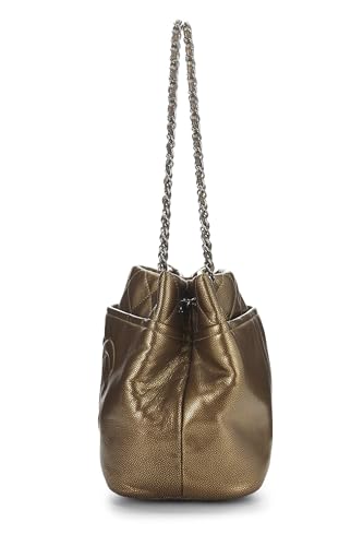 Chanel, Bolso shopper suave mediano Pre-Loved Gold Caviar Timeless 'CC', dorado