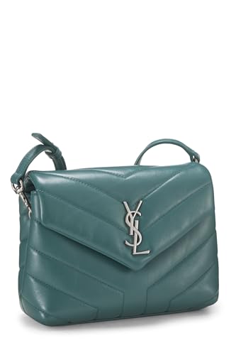 Yves Saint Laurent, Loulou Toy Monogrammé en Cuir de Veau Vert d'occasion, Vert